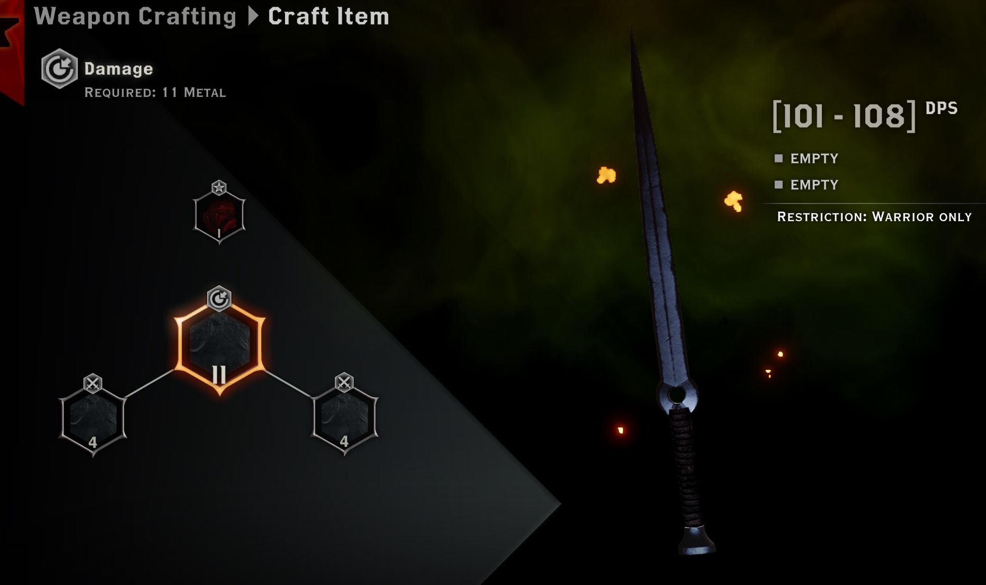 DAI crafting slots blade