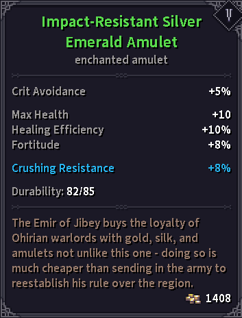 Amulet Stats