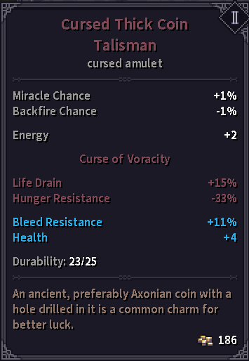 Amulet Stats