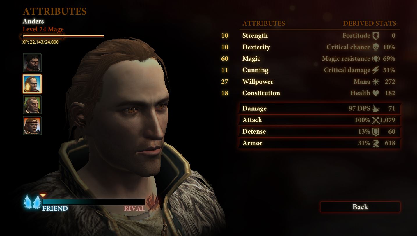 Dragon Age Awakening: Anders is a blood mage 