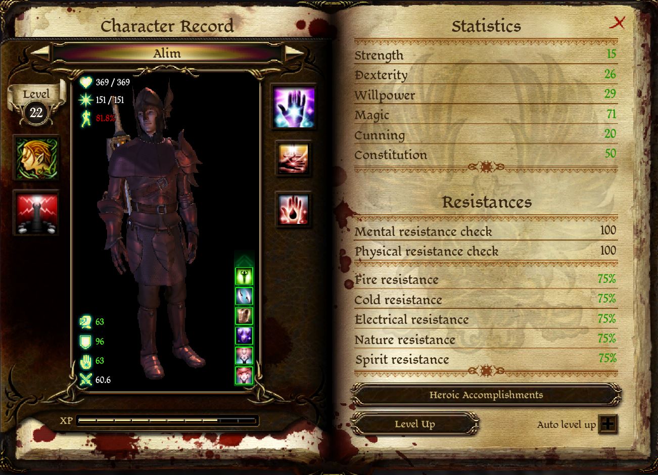 dragon age origins arcane warrior build attributes