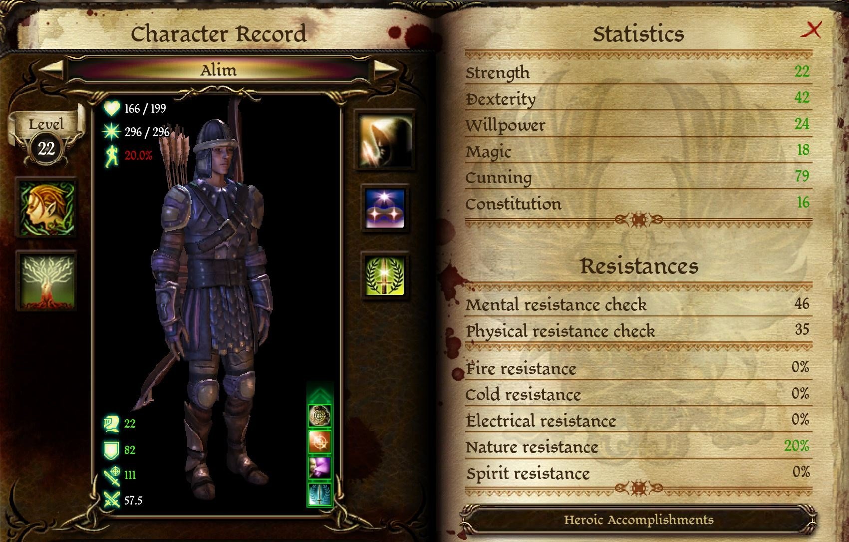 Archer cunning build stats