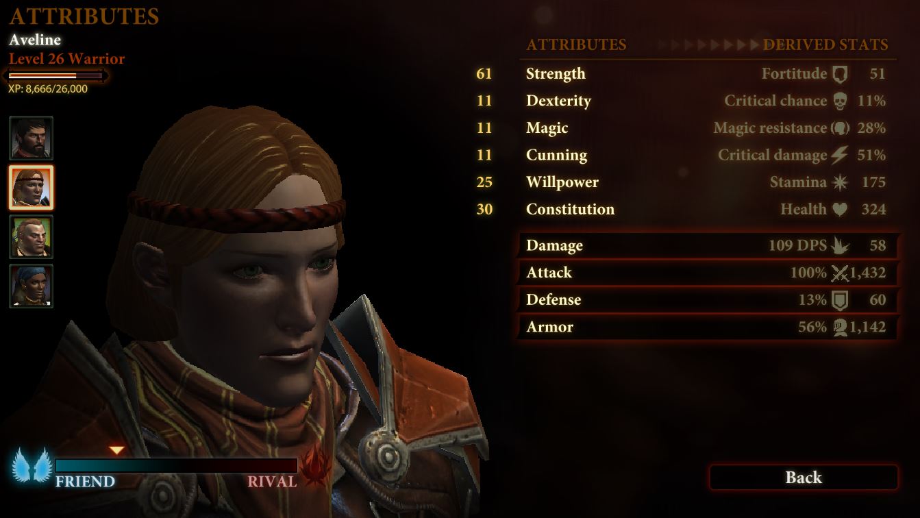 Aveline attributes dragon age 2