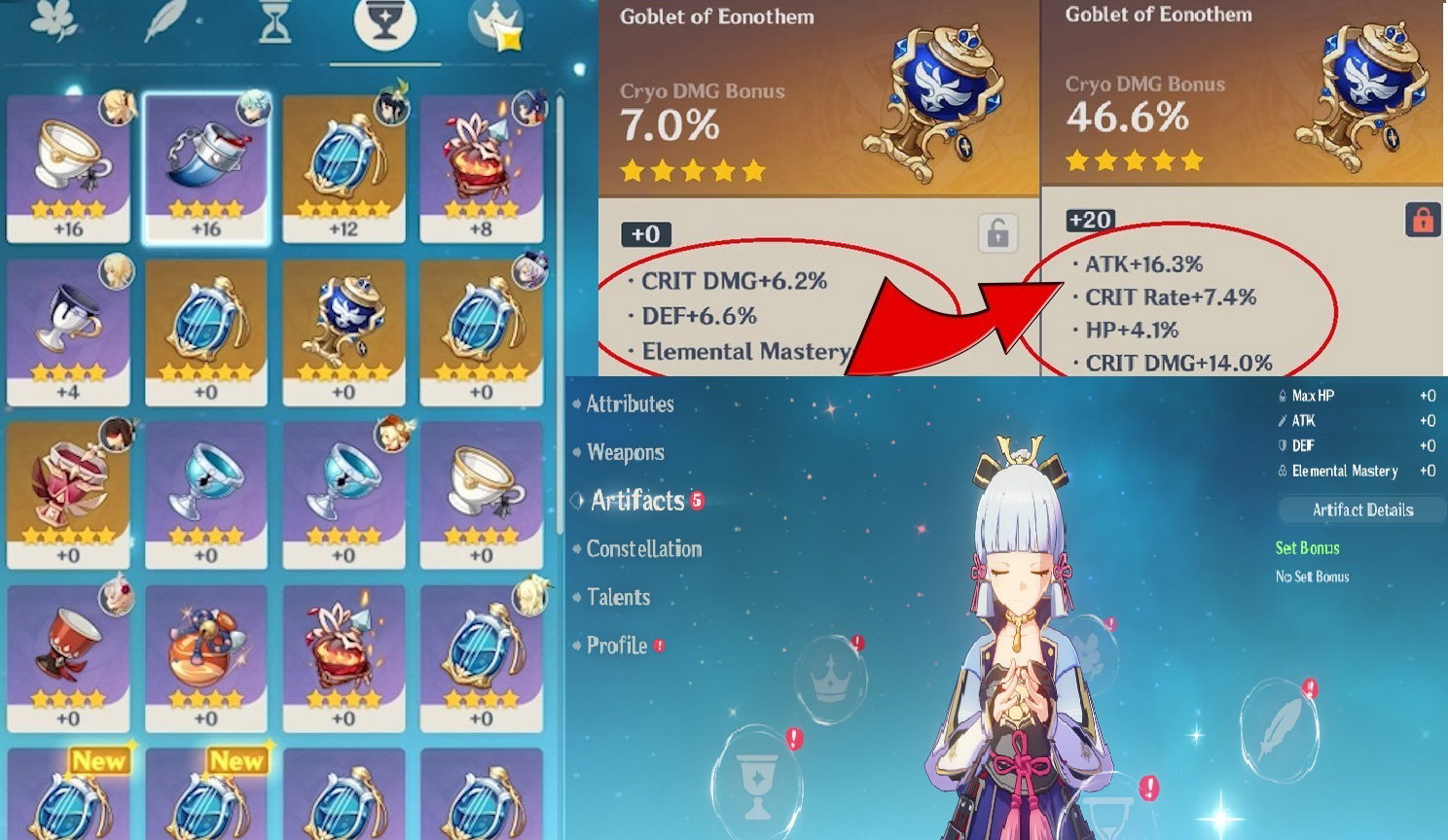Ayaka Best Artifacts Which Artifacts Are Good For Ayaka Genshin Impact