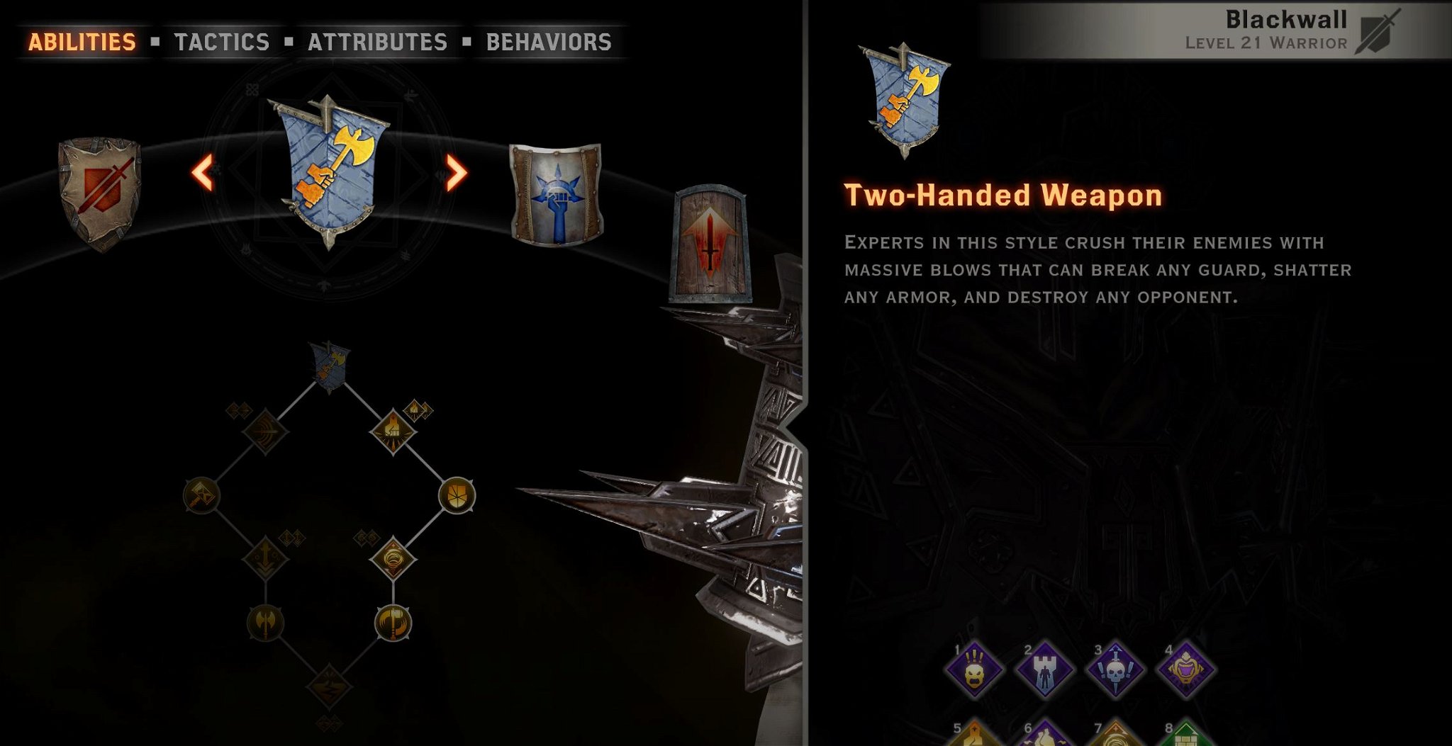 Blackwall two handed weapon tree