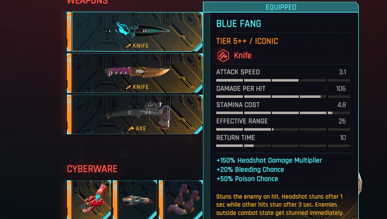 blue fang cyberpunk 2077
