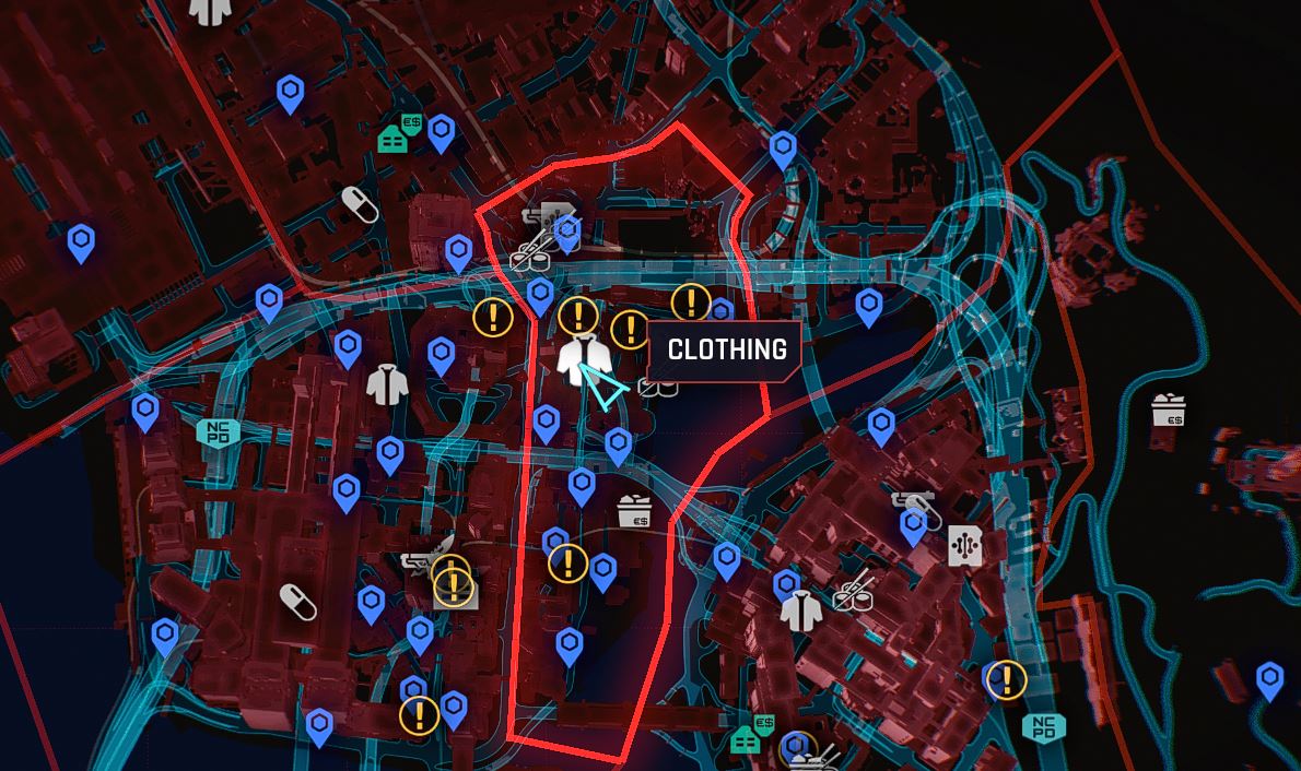 Clothing Vendor Locations Cyberpunk 2077