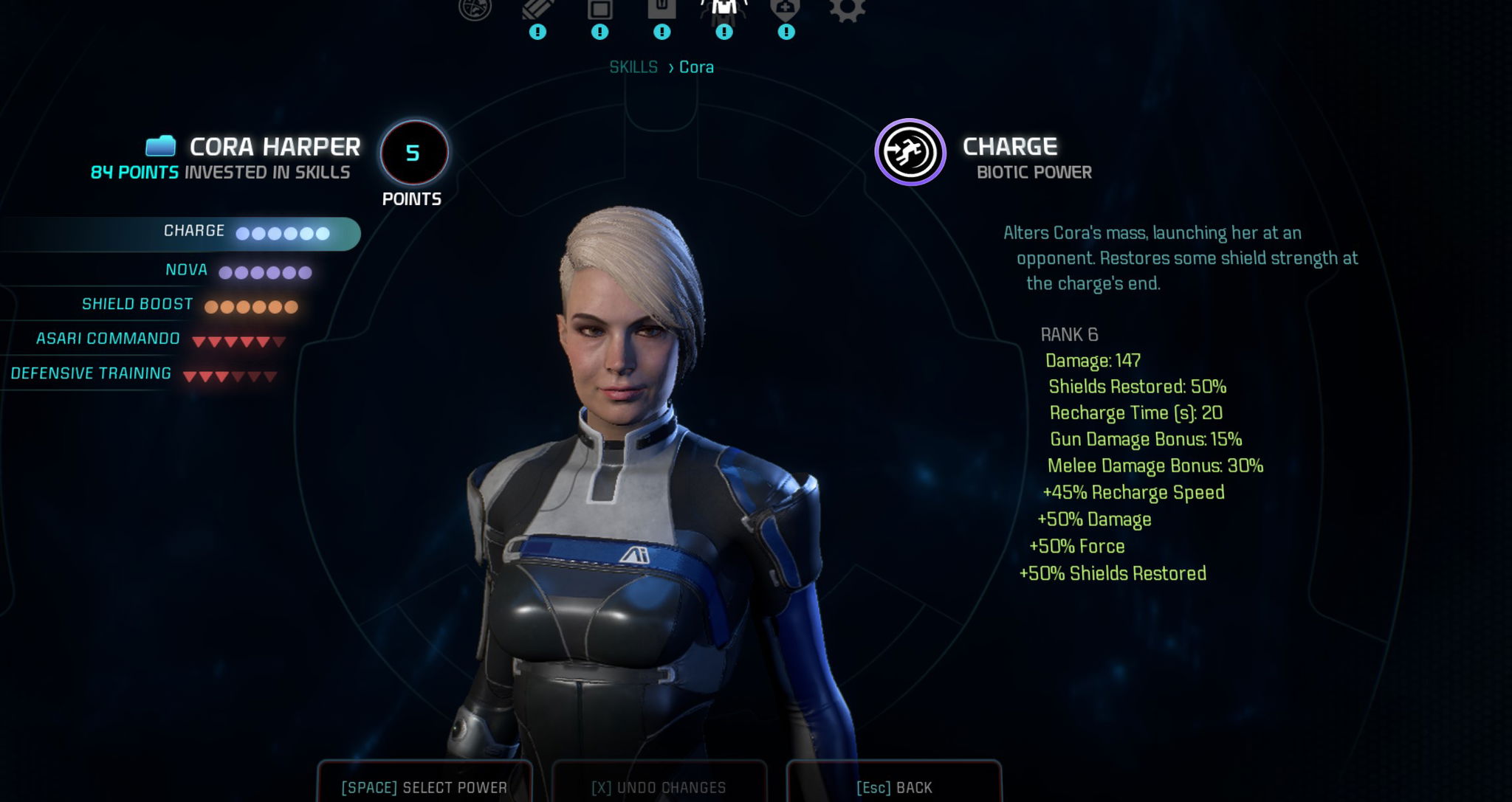 cora skills mass effect andromeda