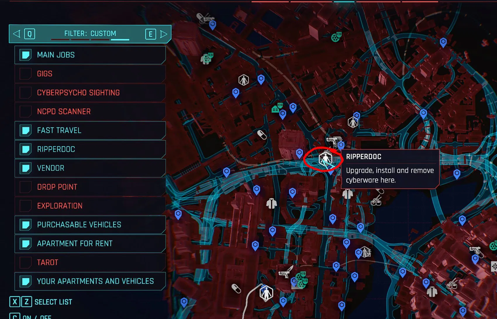 All Ripperdoc locations and cyberware | Cyberpunk 2077