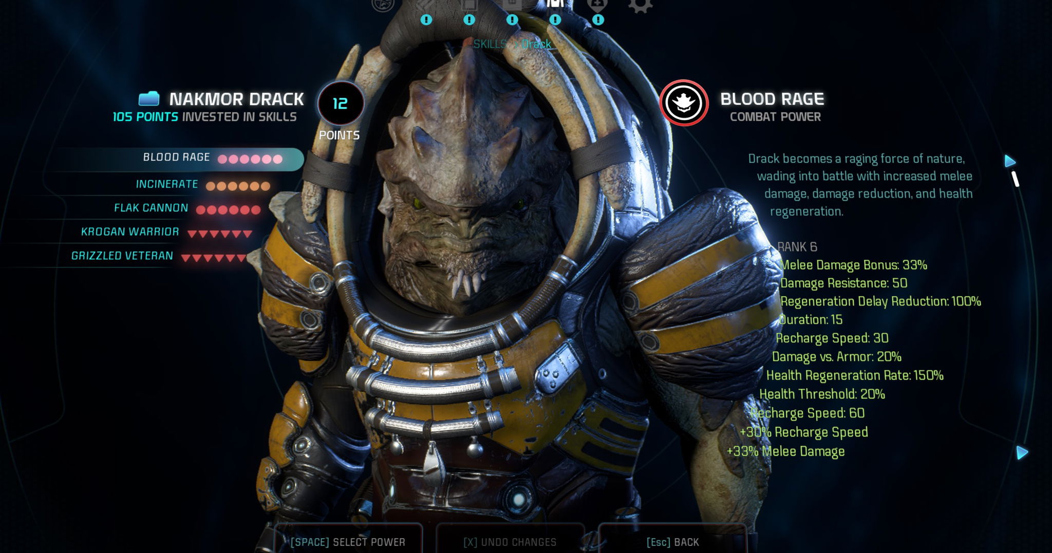 drack skills mass effect andromeda