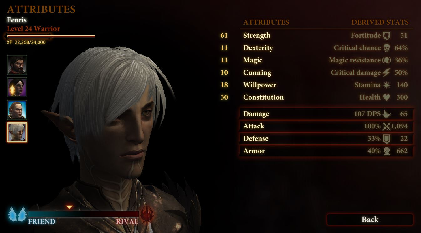 Fenris attribute points dragon age 2