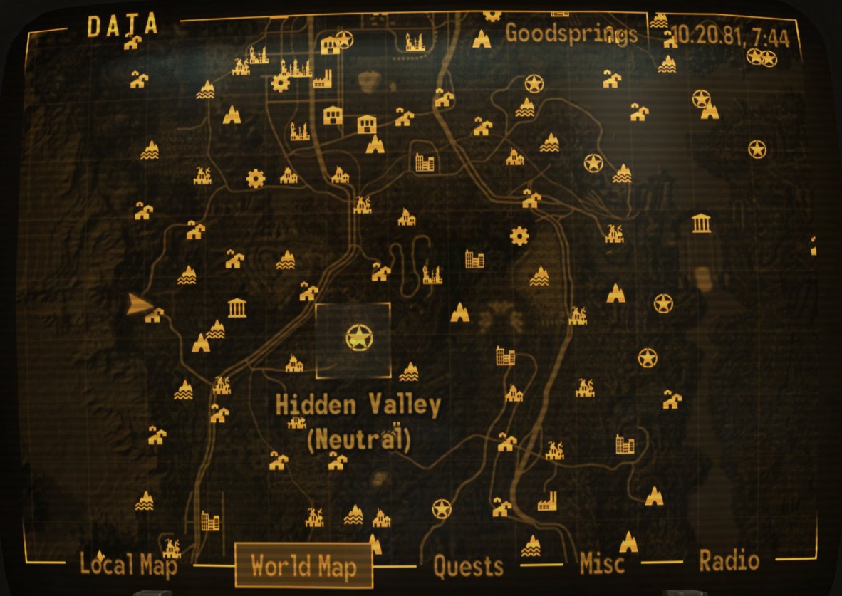 hidden valley location fallout new vegas