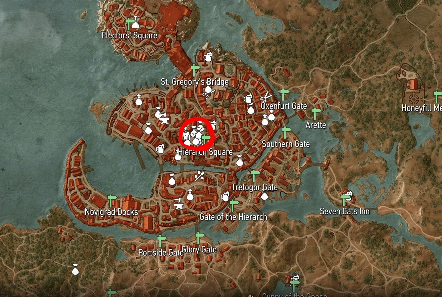 hierarch square merchants locations witcher 3