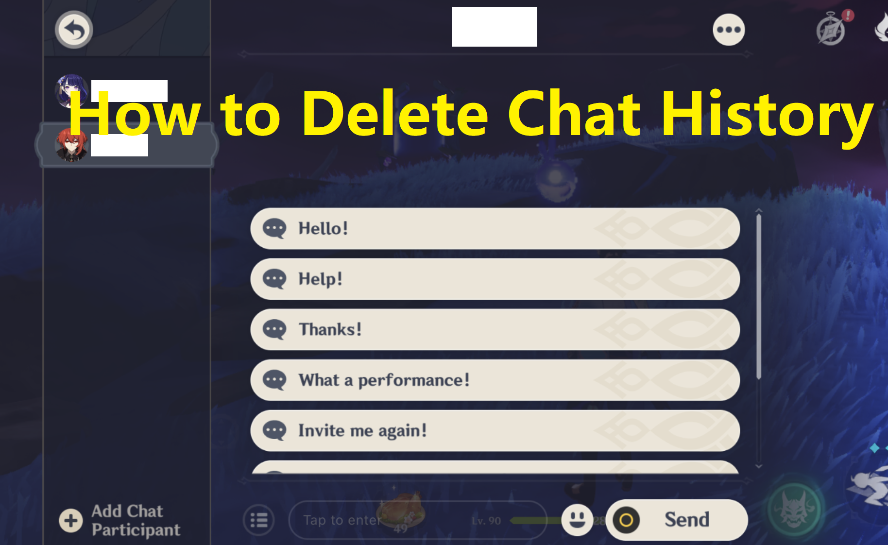 How to Delete Chat History in Game | Clean Up Chatting