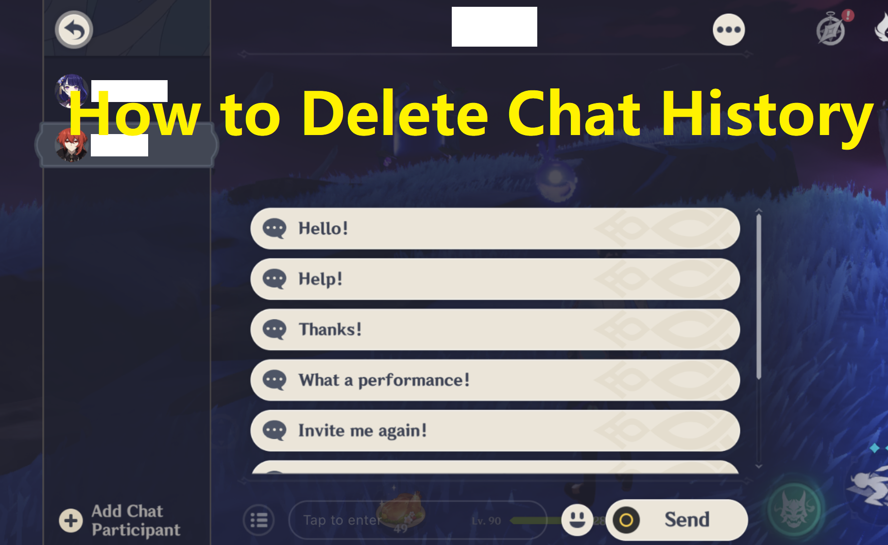 How To Delete Chat In Genshin Impact