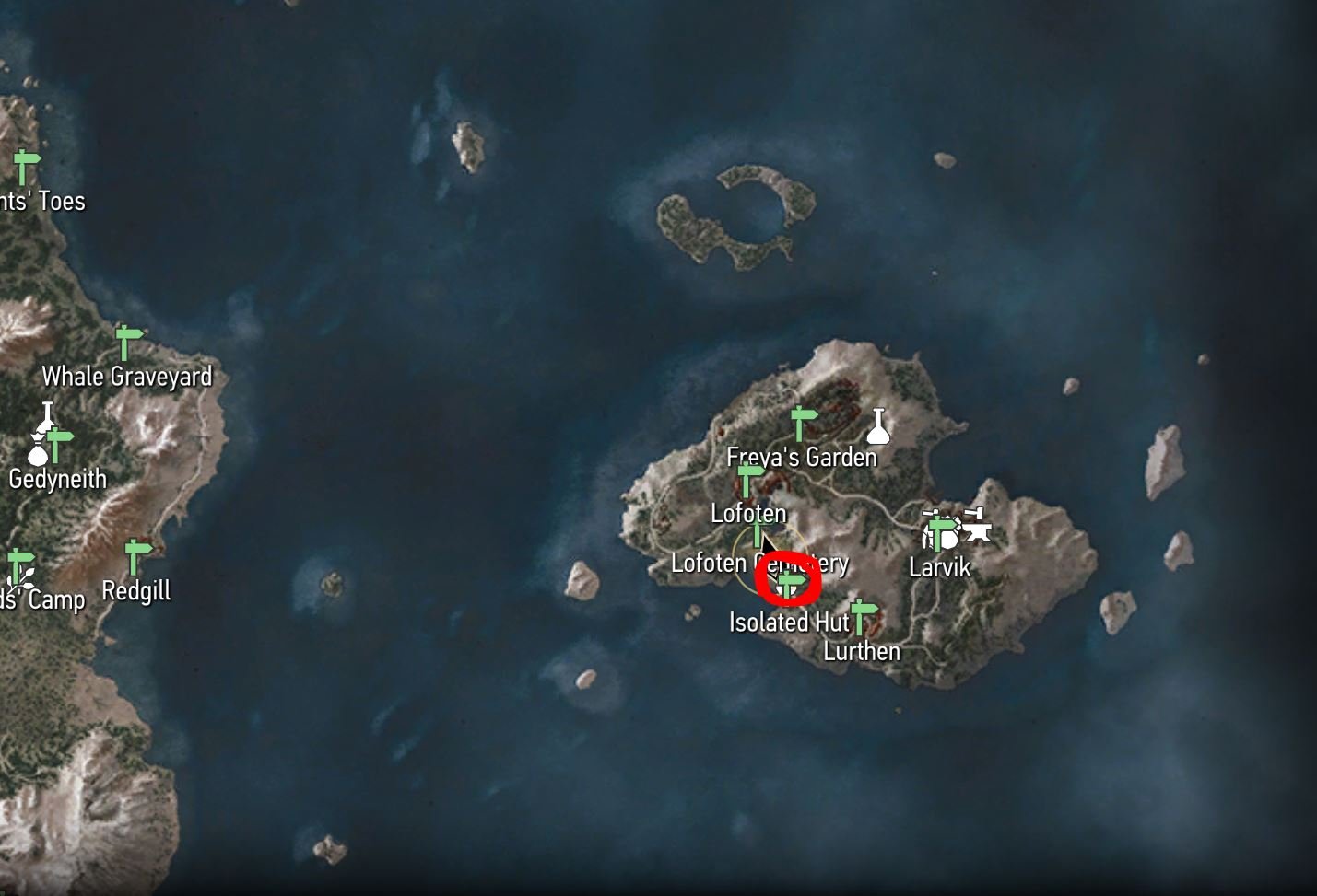 isolated hut location witcher 3