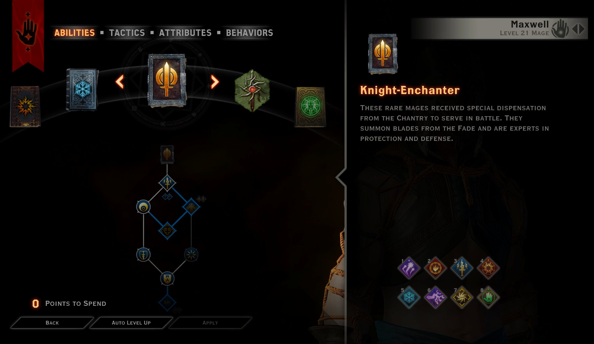 Knight Enchanter ability tree