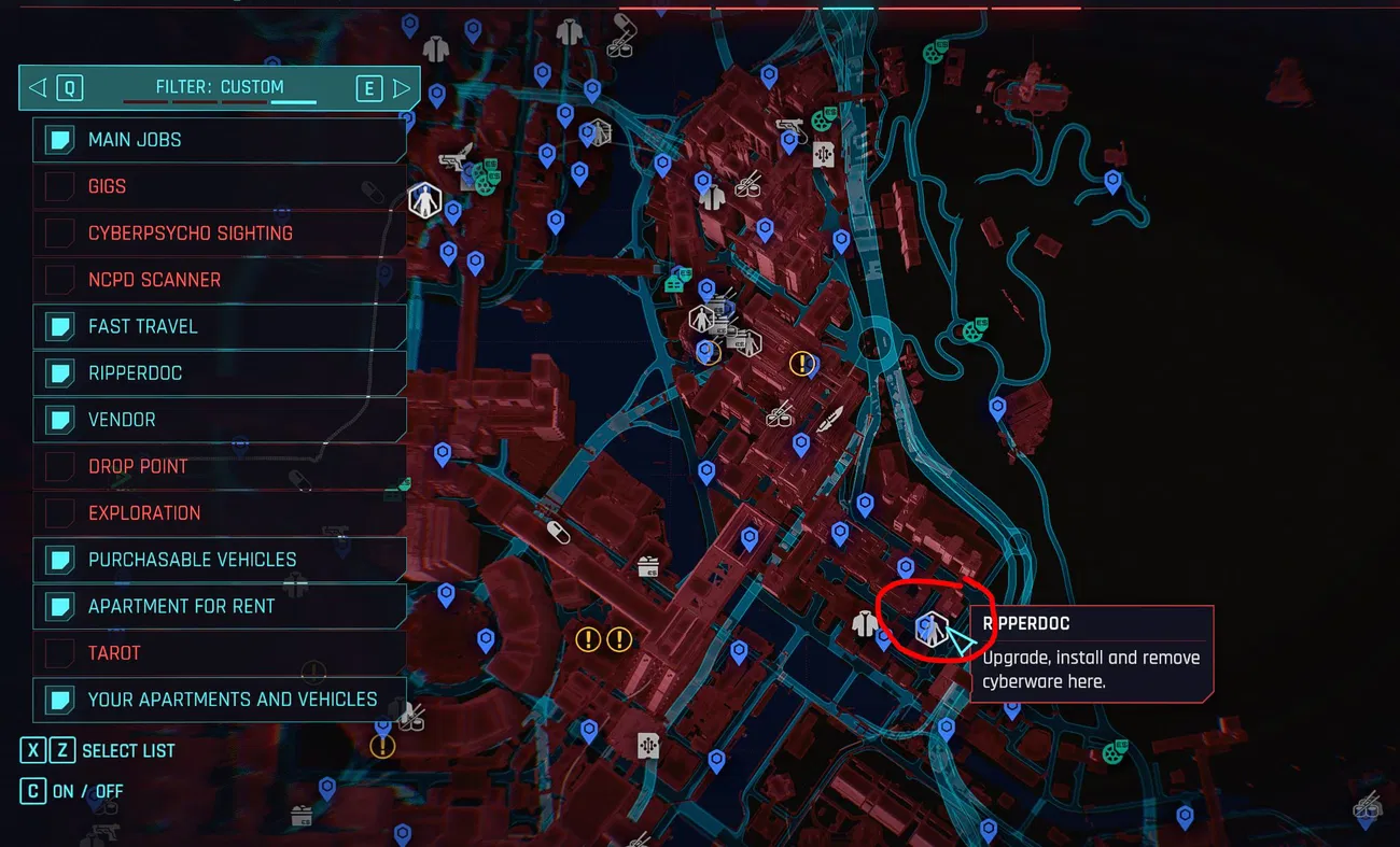 All Ripperdoc locations and cyberware | Cyberpunk 2077