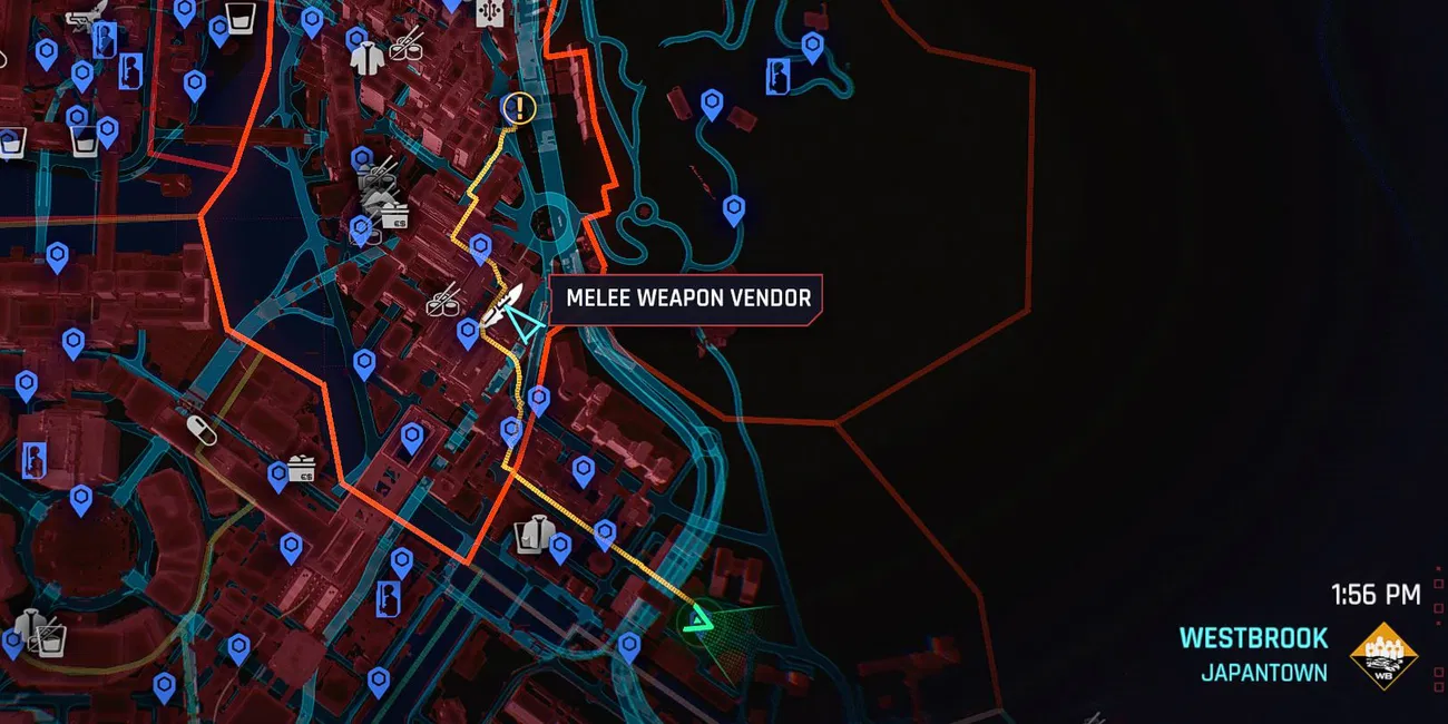 Melee Weapon Vendor Locations | Cyberpunk 2077