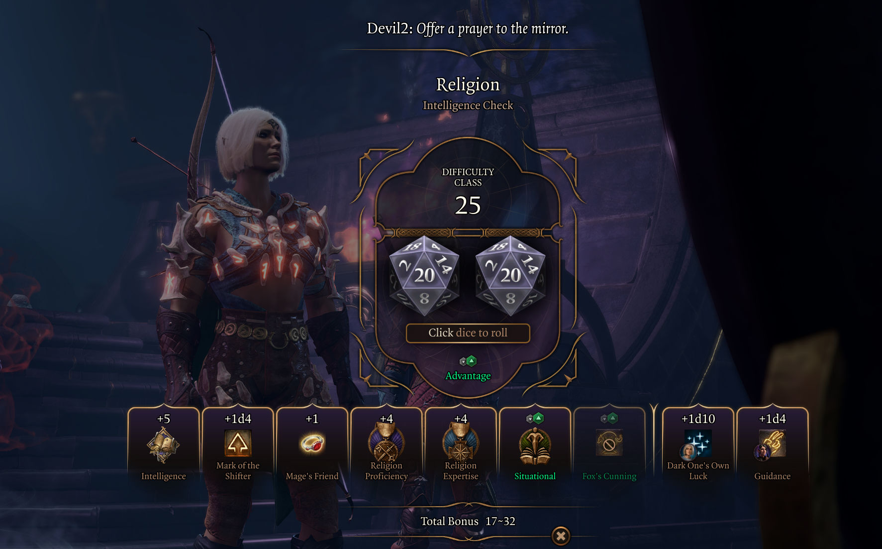 mirror of loss religion check bg3