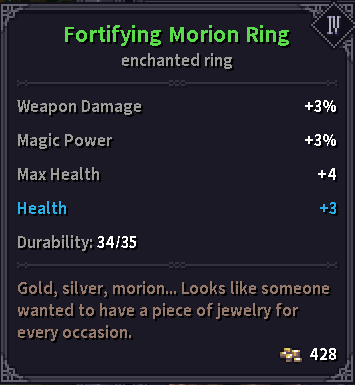 Morion Ring stats