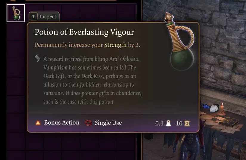 Potion of Everlasting Vigour - +2 Permanent Strength