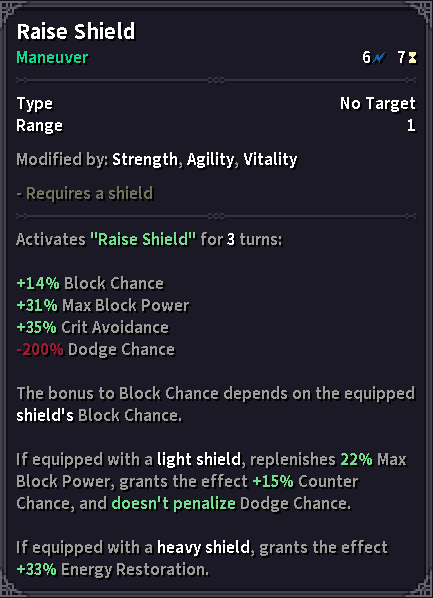 Raise Shield Skill Wording