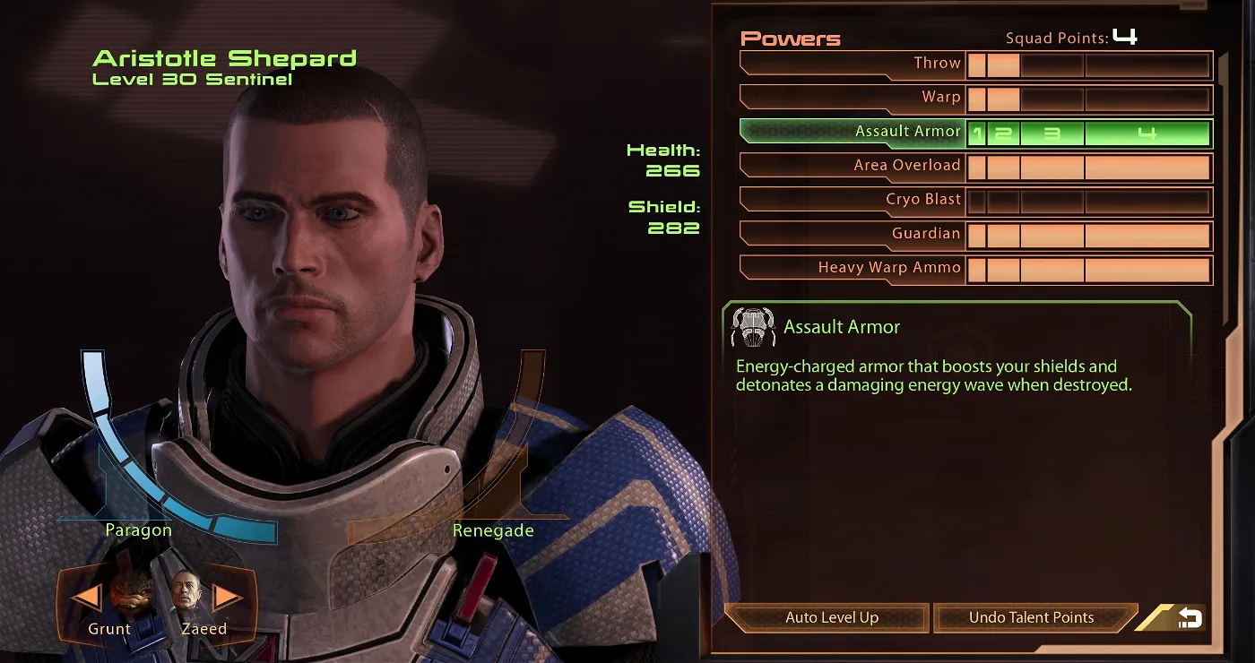 Sentinel build abilities Mass Effect 2