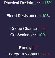 Soldier Cuirass stats