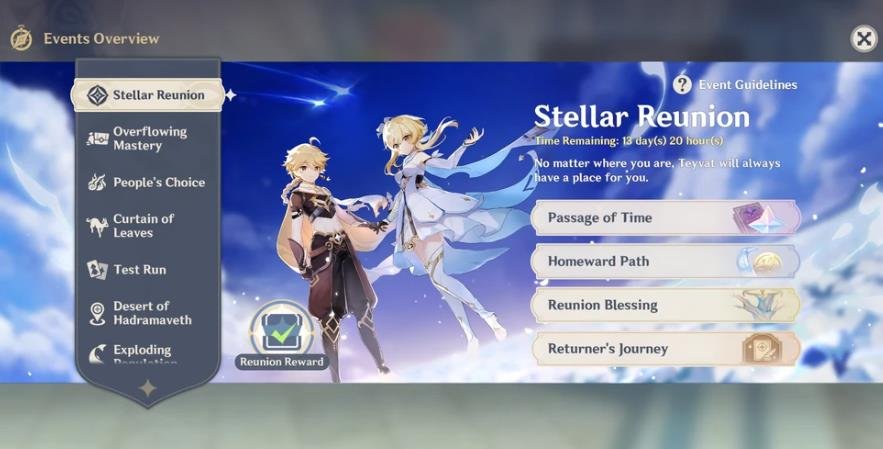 Stellar-Reunion: Return Reward, How Long Can Obtain Reunion Blessing?