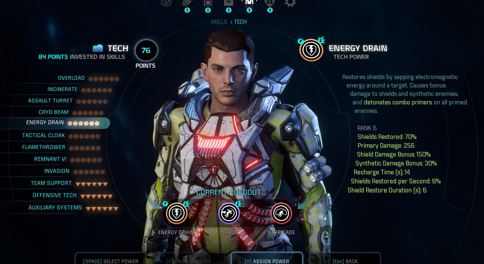 tank build tech tree mass effect andromeda