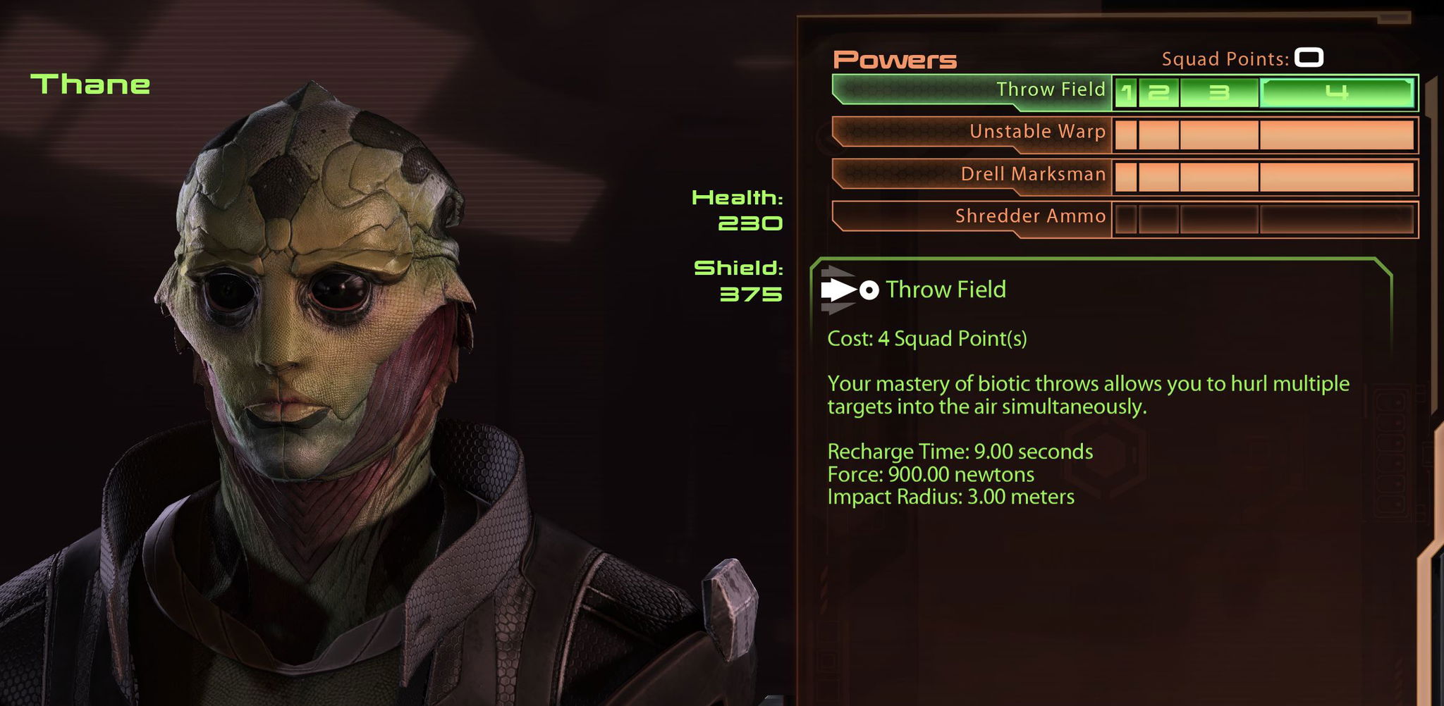 Thane Best Build Mass Effect 2 Me2 