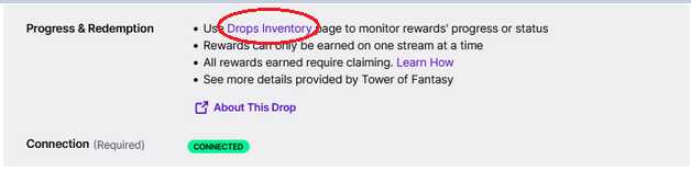 Drops Inventory