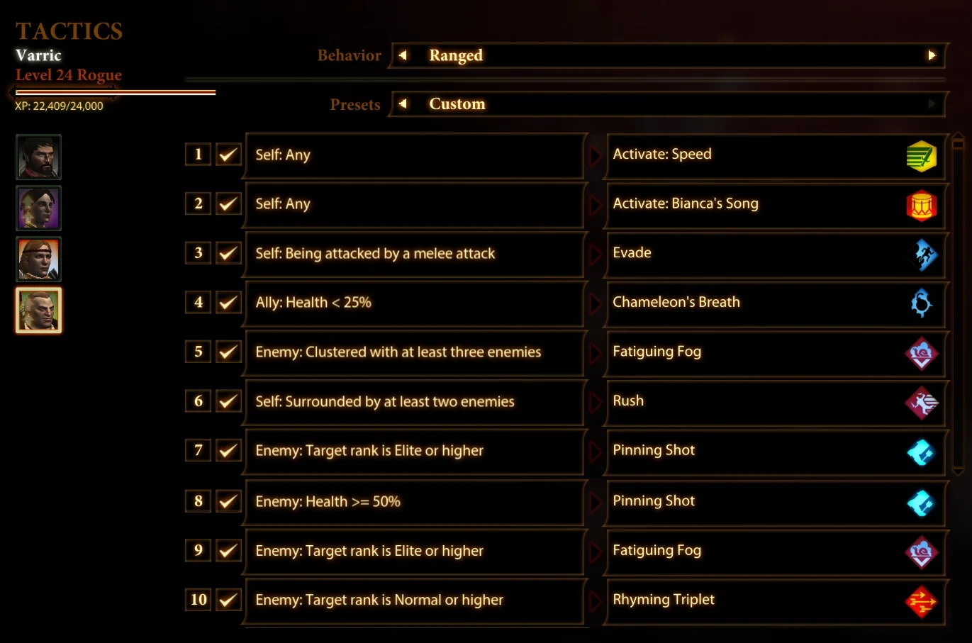 Varric disorient support build tactics dragon age 2