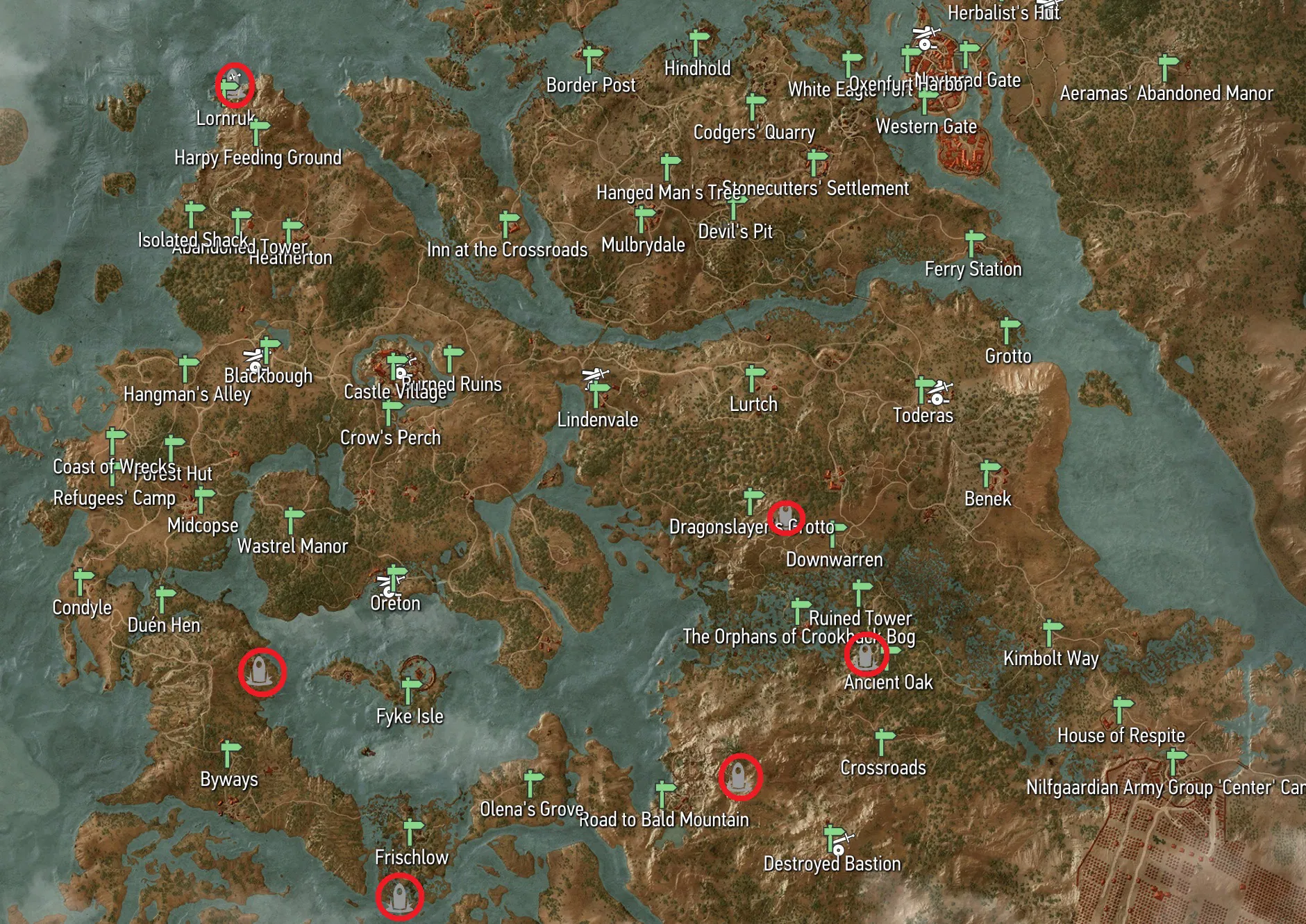 All Places Of Power Locations Witcher 3 Wild Hunt