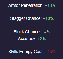 Warscythe stats