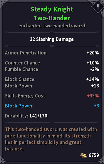 Weapon stats