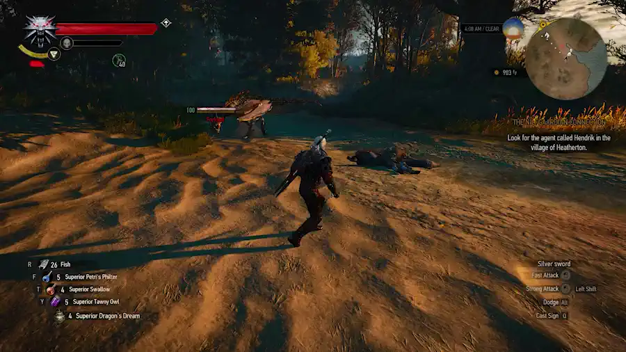 witcher 3 spellsword sign and combat combo