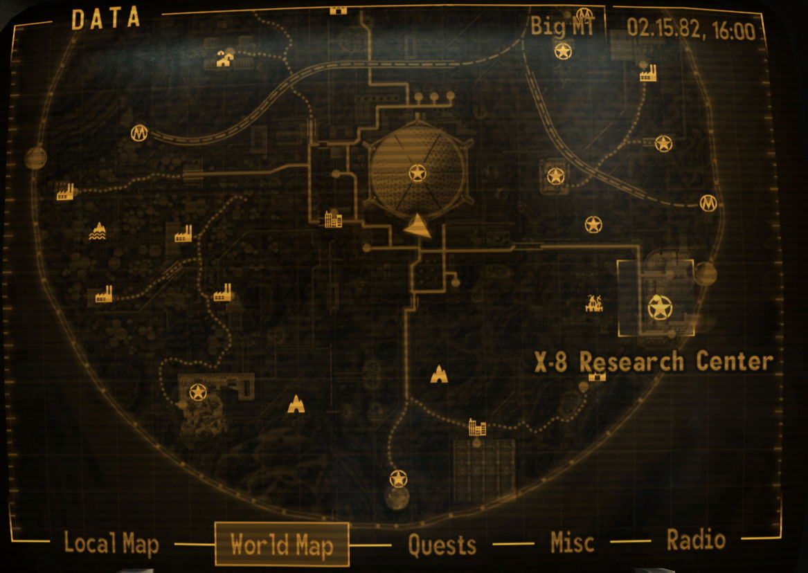 x-8 research center location fallout new vegas