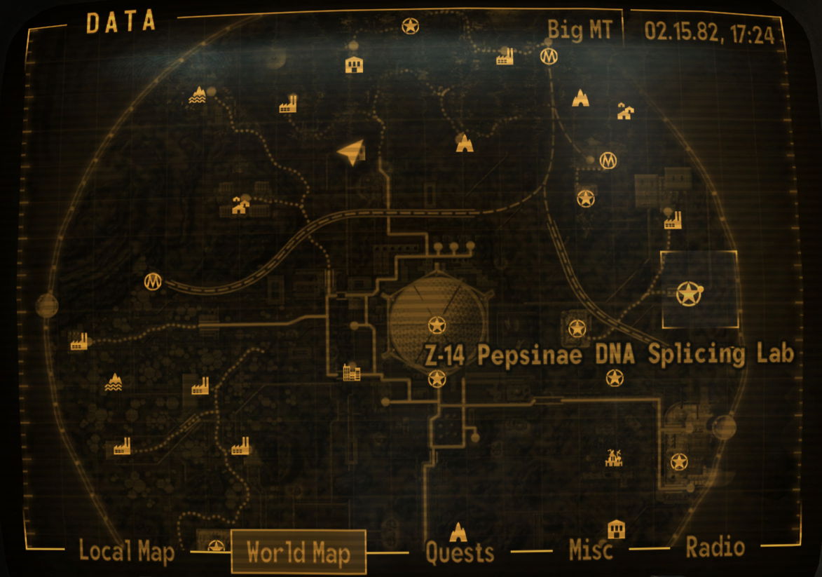 z-14 pepsinae dna splicing lab location fallout new vegas